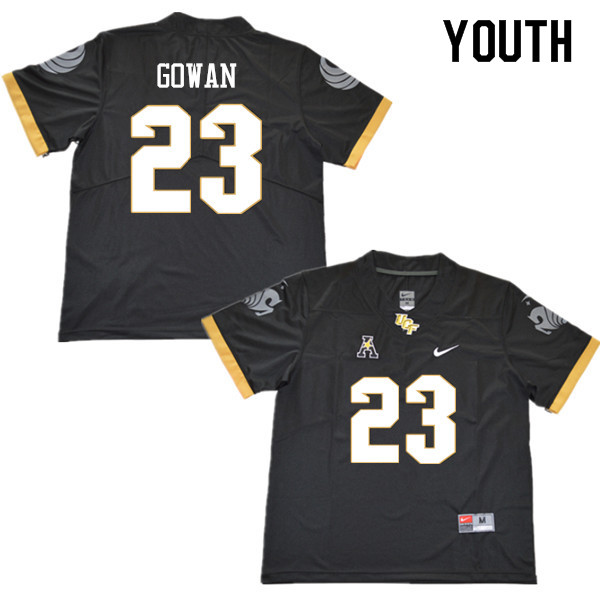 Youth #23 Tay Gowan UCF Knights College Football Jerseys Sale-Black